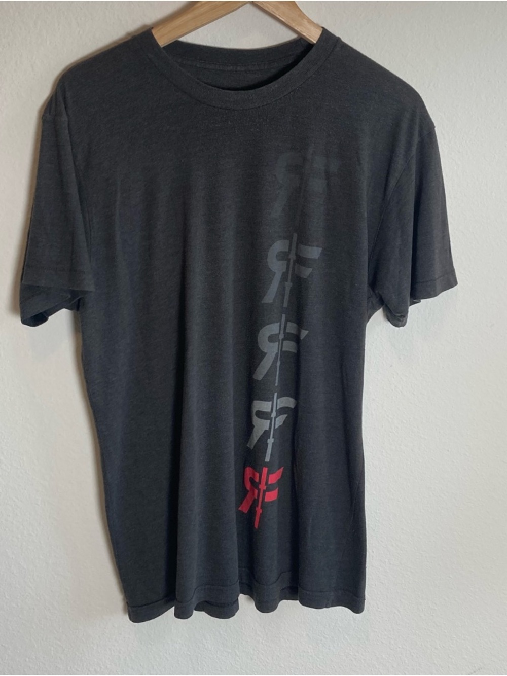 Rokfit Lift‎ Logo Gradient Red Black Short Sleeve Graphic Shirt Men's Large